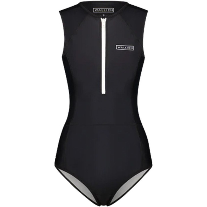 2024 Wallien Womens One Piece Front Zip Swimsuit 102024 Retro Monochrome